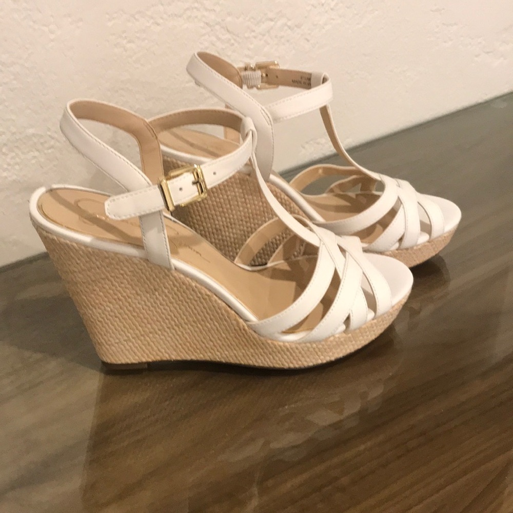 Wedge Sandals 👡 White Strappy